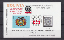 Bolivia 1976 Mi Block 47 Winter Olympic Games Sheet MNH - Inverno1976: Innsbruck