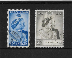 ANTIGUA 1949 SILVER WEDDING SET SG 112/113 FINE USED Cat £22.75 - 1858-1960 Colonia Britannica