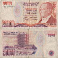 Turkey 20 000 Lira 1970 (1988) P-201b Banknote Europe Currency Turquie Truthahn Türkei #5187 - Turquie