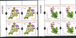 2022- Tunisie- Plantes De Tunisie: Salvia Officinalis. L & Globularia Alypum .L -  2 Bloc De 4 Coin Daté - 8V MNH**** - Plantas Medicinales