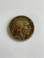 1916 USA Indian Head Nickel 5 Cents Coin, XF Ex. Fine, Toned - 1913-1938: Buffalo