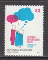 2012 Argentina Alzheimer's Awareness Health Complete Set Of 1 MNH - Unused Stamps