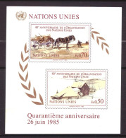 United Nations Geneva Block 3 MNH ** Horses Nature Animals (1985) - Ungebraucht