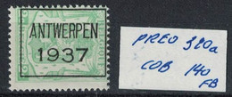 PREO ** / MNH 320A   Cob 140  FB    à  0,27 - Typos 1929-37 (Heraldischer Löwe)