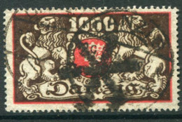 DANZIG 1923  Large Arms 1000 Mk. Postally Used With Datestamp And Parcel Cancel.  Michel 121 - Gebraucht
