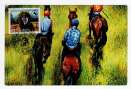 1996. YUGOSLAVIA,SERBIA,BELGRADE,FDC,MC,MAXIMUM CARD,LJUBICEVO GAMES,HORSE - Cartoline Maximum