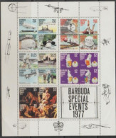 1977 UNUSED SHEET From BARBUDA On SPECIAL EVENTS (COMB. OF 5 BLOCKS)/Space Walk/Ruben's Painting/Lion Of England/Atlanti - Barbuda (...-1981)