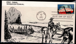 UNITED STATES 1967 FDC ERIE CANAL SESQUICENTENNIAL VF!! - 1961-1970
