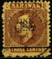 SARAWAK 1892-9 O AMINCI-THINNED - Sarawak (...-1963)