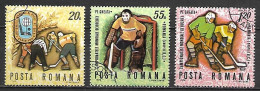 ROUMANIE      -   1970  .   Série     HOCKEY  Sur Glace  -    Oblitérés - Hockey (sur Glace)