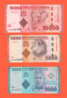 Tanzania 10000 + 2000 + 1000 Schilingi Schillings Africa Banknotes - Tansania