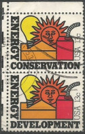 USA 1977 Energy Conservation & Development Cpl 2v Set In Vertical Pair SC.#1723/4 - VFU - Gebraucht