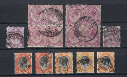 UNION SUD-AFRICAINE Ca.1920: Lot D'obl., B Oblitérations Et Nuances - Used Stamps