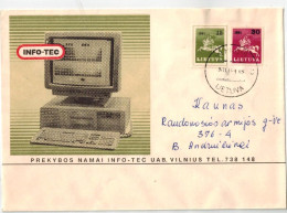 INFORMATIQUE  Lettre De Lithuanie, 1991. - Informatique