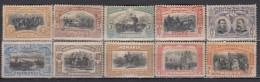 Romania 1906 - 40 Years Reign Of Charles I, Mi-Mr. 187/96, MH* - Unused Stamps