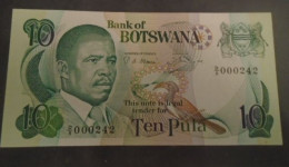 BOTSWANA , P 9a , 10 Pula , ND 1982,  UNC , Low Number - Botswana