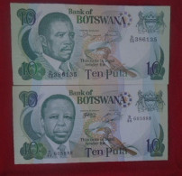 BOTSWANA , P 17 + 20a , 10 Pula , ND 1997 - 1999,  UNC - Botswana