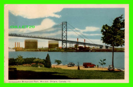 WINDSOR, ONTARIO - AMBASSADOR BRIDGE AND PARK -  WRITTEN - PECO - - Windsor