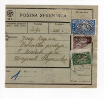 1920. KINGDOM OF SHS,SLOVENIA,LJUBLJANA,PARCEL CARD TO ZREČE - Covers & Documents