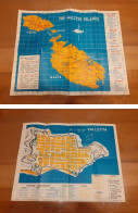 Vecchia Mappa Isola Di Malta (1967) - Topographical Maps