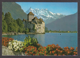 110306/ VEYTAUX, Le Château De Chillon, Le Lac Léman Et Les Dents Du Midi - Veytaux