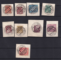 Czechoslovakia 1923 9 Stamps Pm Piece Zionist Congress Cancel  15710 - Oblitérés