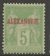 ALEXANDRIE N° 5 NEUF* TRACE DE CHARNIERE   / Hinge / MH - Neufs