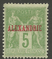 ALEXANDRIE N° 6 NEUF* GRANDE CHARNIERE Timbre Plus Grand  / Hinge / MH - Unused Stamps