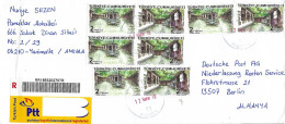 Turkey Turkiye 2018 Ankara Traditional Housing Surtaxe Stamps Registered AR Advice Of Receipt Cover - Brieven En Documenten