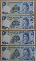 CAYMAN, P  1b  5d 5e 5f , 1 Dollar , 1971 + 1974,  UNC , A/2 A/5 A/6 A/7 - Kaaimaneilanden