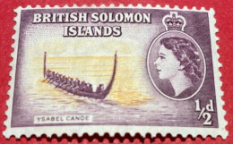 1956 - 1960 ISOLE SALOMONE - QUEEN ELIZABETH II° - Salomonseilanden (...-1978)