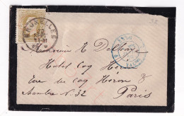 Belgique - Briefomslag Van Bruxelles Naar Paris - OBP 32 - 22 Septembre 1878 - 1869-1883 Léopold II