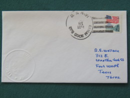 USA 1991 Cover From Ship USS Cook In Mission In Desert Storm To Texas - Flag - Cartas & Documentos
