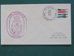 USA 1991 Cover From Ship USS Cushing In Mission In Desert Storm To Texas - Flag - Storia Postale