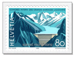 Switzerland 1985 (B18) Talsperre Barrage Dam „Grande Dixence“ Lake Mountains Berge Montagnes Montagne MNH ** - Nuevos