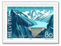 Switzerland 1985 (B18) Talsperre Barrage Dam „Grande Dixence“ Lake Mountains Berge Montagnes Montagne MNH ** - Nuovi