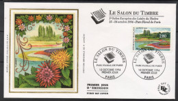 FRANCE ENVELOPPE FDC 1994 - YT N°2909 - SALON DU TIMBRE / PARC FLORAL - PARIS - 1990-1999