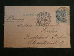 AL0 MONTE CARLO  BELLE CARTE DOUBLE  1895 A AACHEN    ALLEMAGNE   +AFF. PLAISANT++ + - Postal Stationery