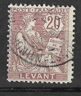 LEVANTE FRANCESE - 1903 - MOUCHON C.20 - USATO (YVERT 16 - MICHEL 15) - Usados