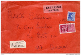 1966 LETTERA CON ANNULLO  ANCONA - Express/pneumatic Mail