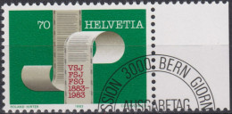 1983 Schweiz ° Zum: CH 696, Mi: CH 1247, 100 Jahre  Verband Schweizer Journalisten, "VSJ" - Usati