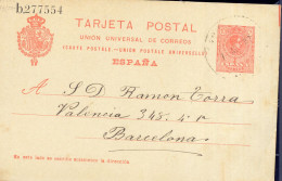 Año 1910 Edifil 49 Alfonso XIII Entero Postal Matasellos Cardedeu Barcelona - 1850-1931