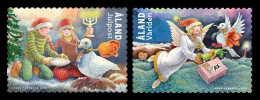 Aland 2023 Mih. 546/47 Christmas. Pease Dove And Peace Angel MNH ** - Aland