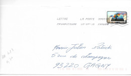FRANCE  AA 413 De 2010 THEME " L'  EAU " PLUIES ACIDES  Sur Longue Enveloppe Entière OBL. 2010 / - Lettres & Documents