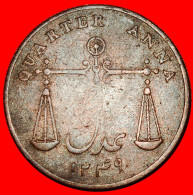* GREAT BRITAIN: EAST INDIA COMPANY  1/4 ANNA 1833-1249 SCALES UNCOMMON! DIES 1+A! · LOW START ·  NO RESERVE! - Inde