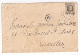 Belgique - Briefomslag Van Belcele Naar Bruxelles - OBP 255 - 1928 - Cartas & Documentos
