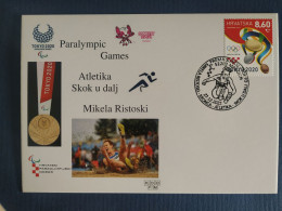 Croatia 2022 Paralympic Games Tokyo 2020 Mikela Ristoski Long Jump Athletics Bronze Medal Stationery & Postmark - Verano 2020 : Tokio