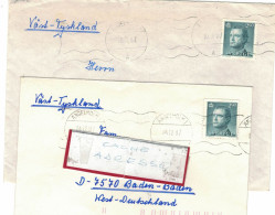 2 LETTRES  ANGELHOLM POUR BADEN BADEN GERMANY ( Lot 285 ) - Andere & Zonder Classificatie