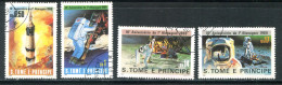 SAINT THOMAS ET PRINCE- Y&T N°594 à 597- Oblitérés (espace) - St. Thomas & Prince