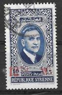 SIRIA FRANCESE - 1938 - PRESIDENTE ATTASSI - 12,50/10 Pi - USATO (YVERT 247 - MICHEL 426) - Oblitérés